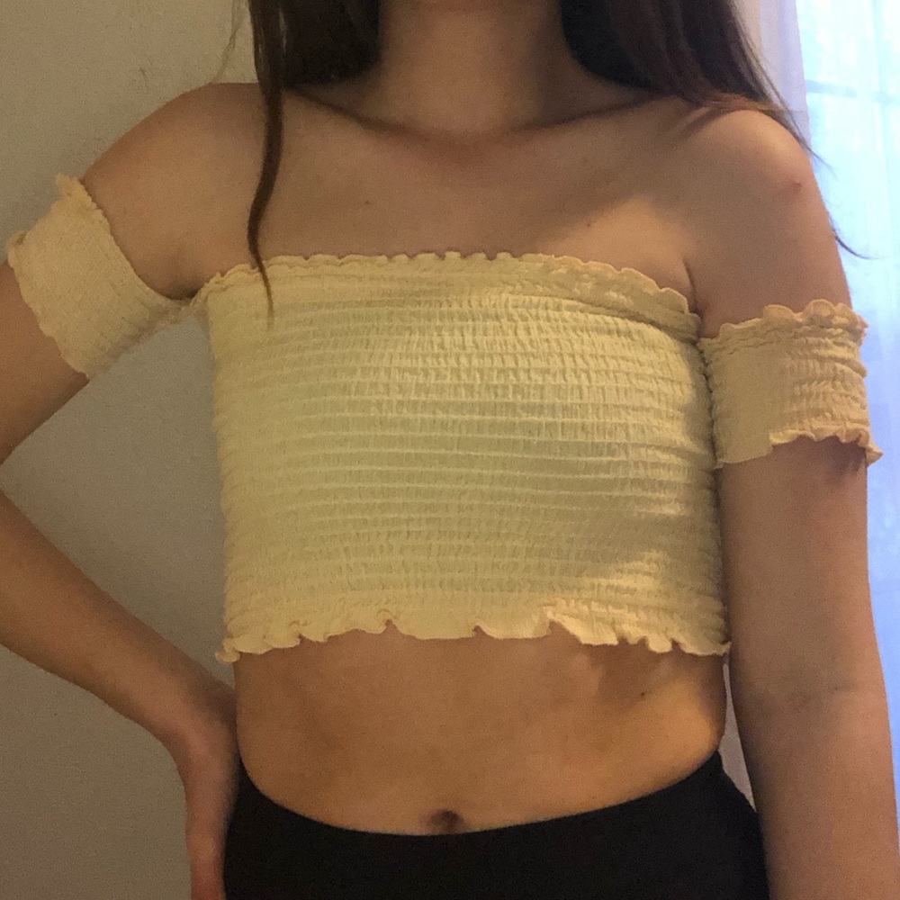 Yellow Off The Shoulder Top